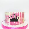 Miniowe Formy 3D - Decor aan de zijkant van de taart Fancy Crown Goud 10 x 7,2 cm - Afbeelding 2