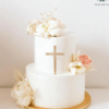 Cake decor kruis goud 10cm dun Miniowe Formy 3D - Afbeelding 2