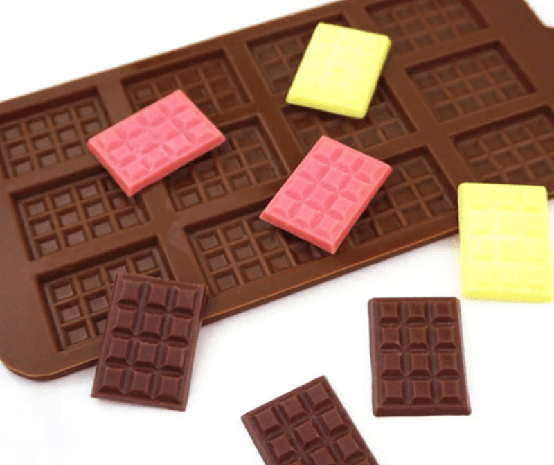 Mini tabletjes 12x chocolade mal - Afbeelding 2