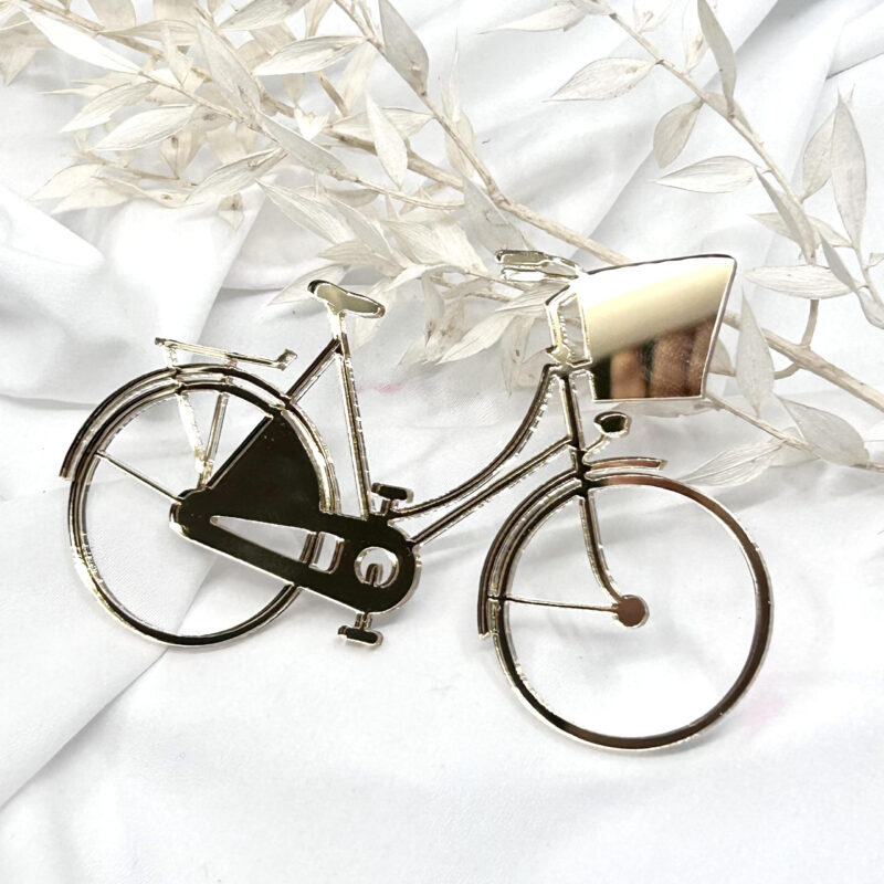 Miniowe Formy 3D Dames Fiets goud 12x7,9cm