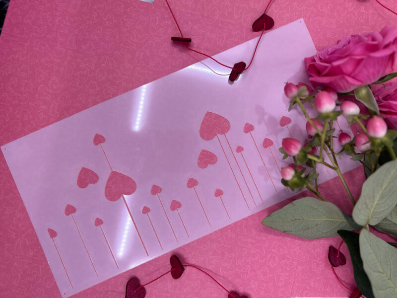 Sugar Garden - Sjabloon Valentines day 29,7x14,7cm
