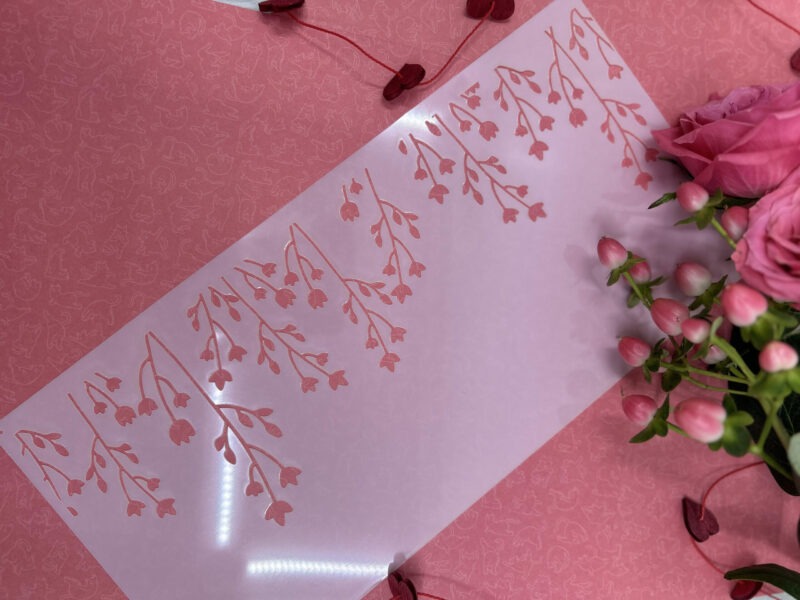 Sugar Garden - Sjabloon Spring flowers 29,7x14,7cm