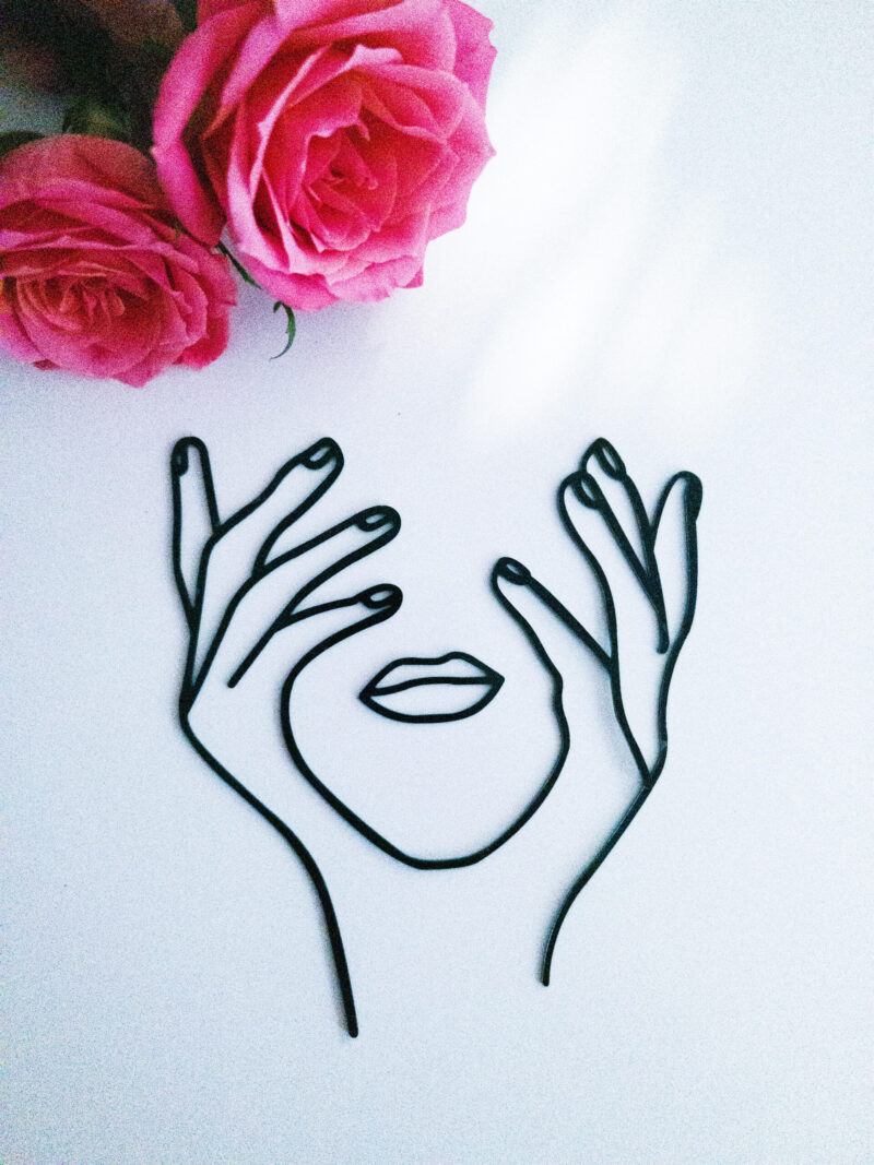 Sugar Garden cake topper gezicht met handpalmen