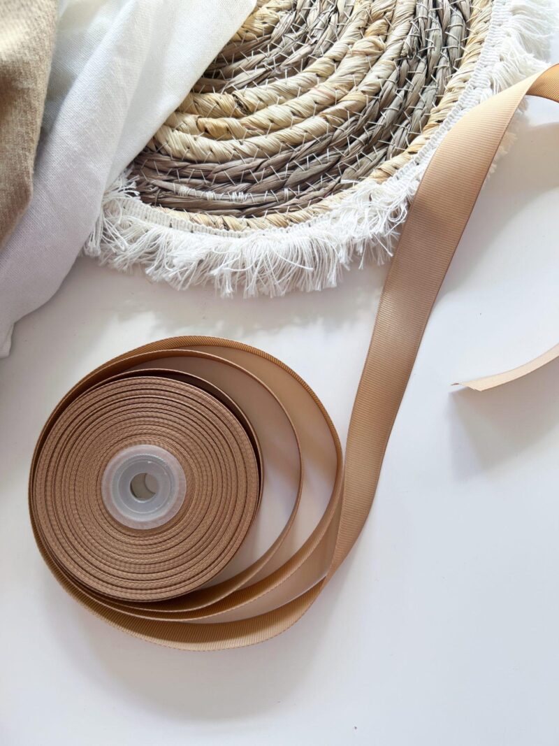 Grosgrain Lint Latte 25mm 22m