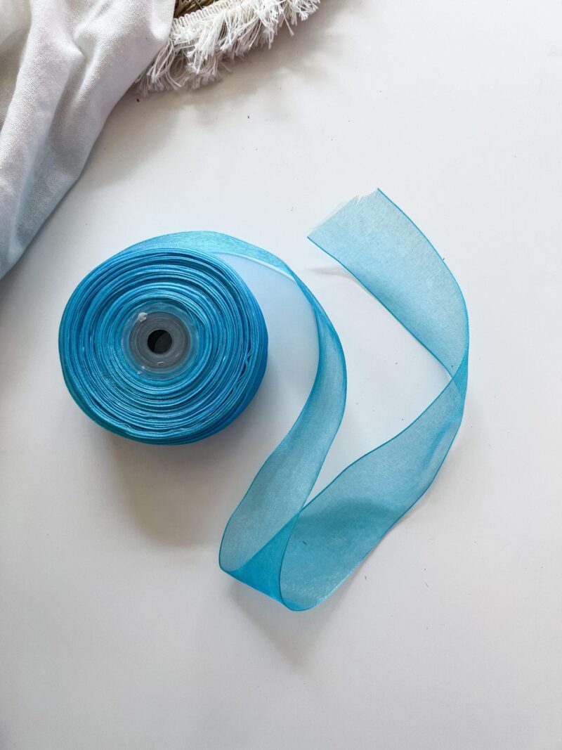 Chiffon Lint Turquoise Blauw 38mm 32m