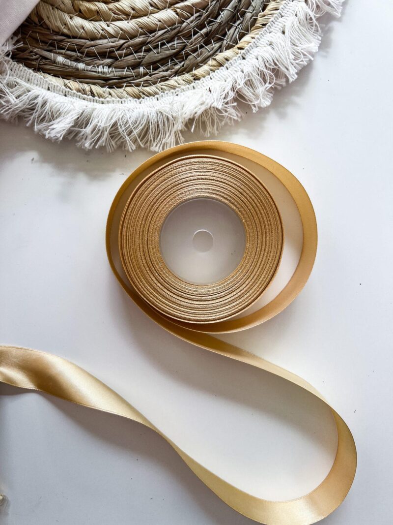 Satijn Lint Goud 25mm 32m