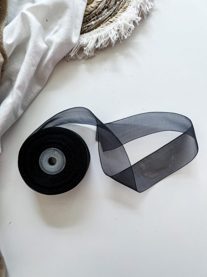 Chiffon Lint Zwart 38mm 32m