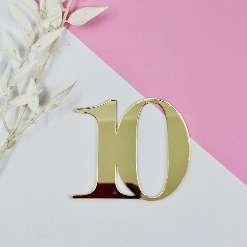Goud Cijfer 10 Classic 5cm