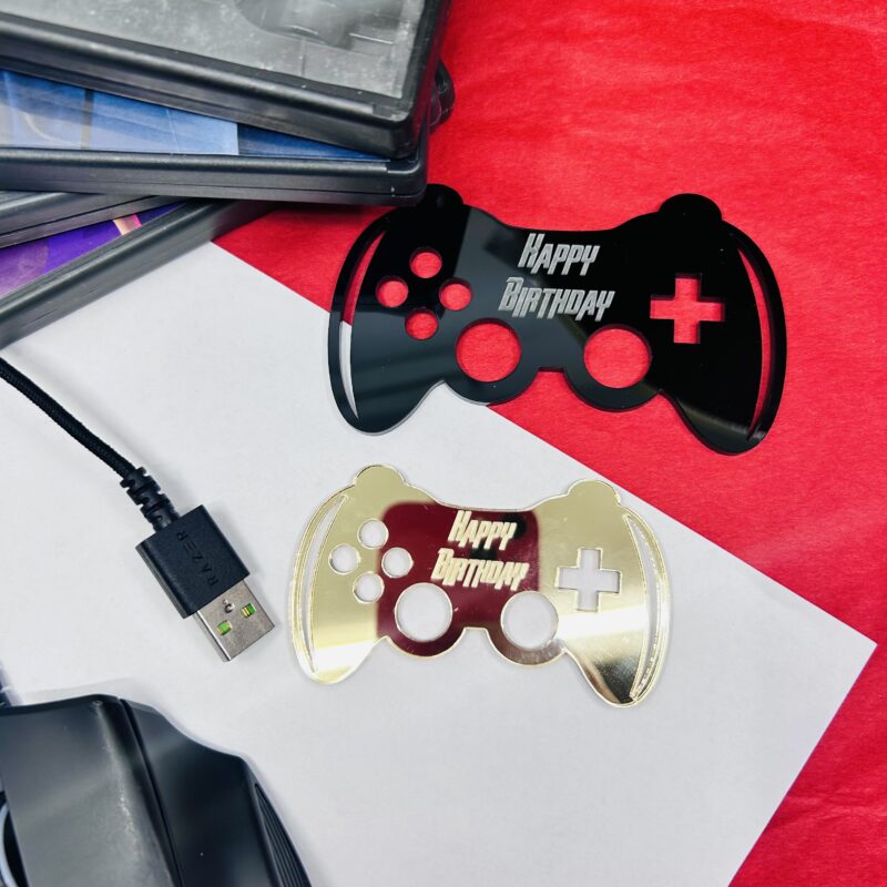 taartdecor Pad - joystick-controller 10cm zwart - Afbeelding 2