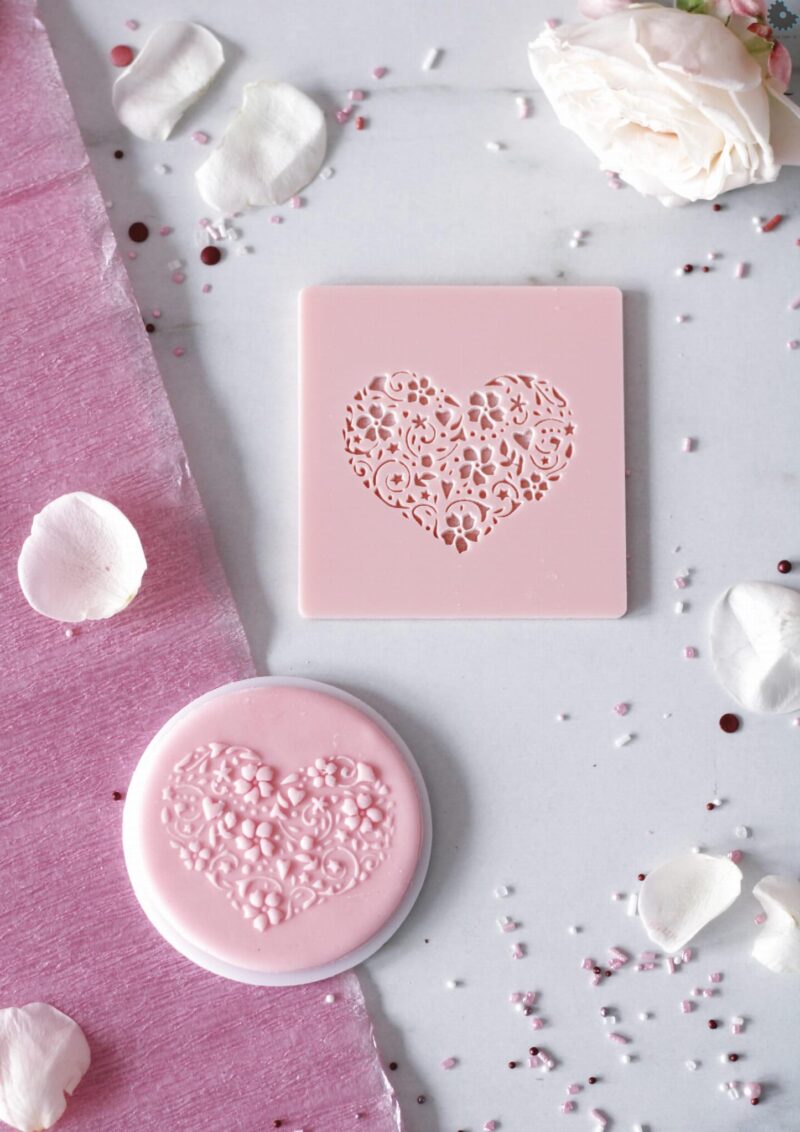 Bloemen Hart Stempel Miniowe Formy 3D