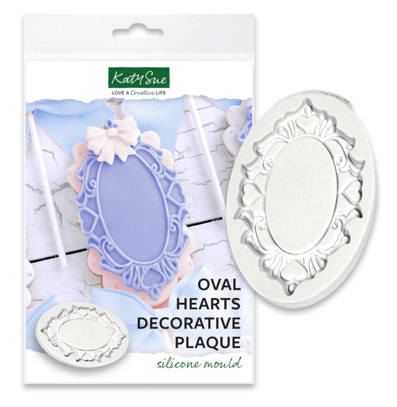 Katy Sue Mould Decorative Plaque - Oval Hearts