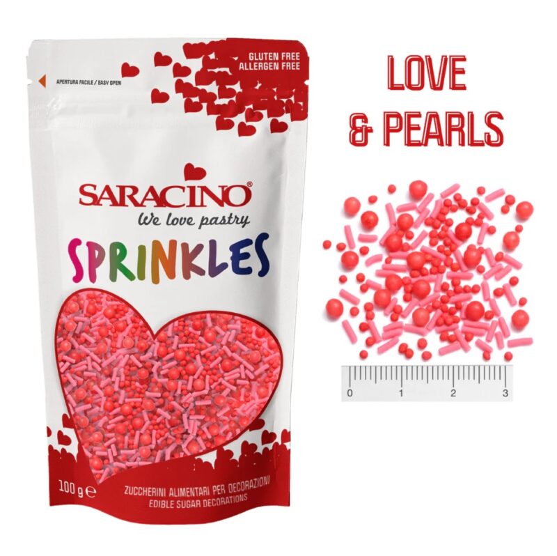 Love &Pearls Sprinkles Saracino 100g (THT korting)