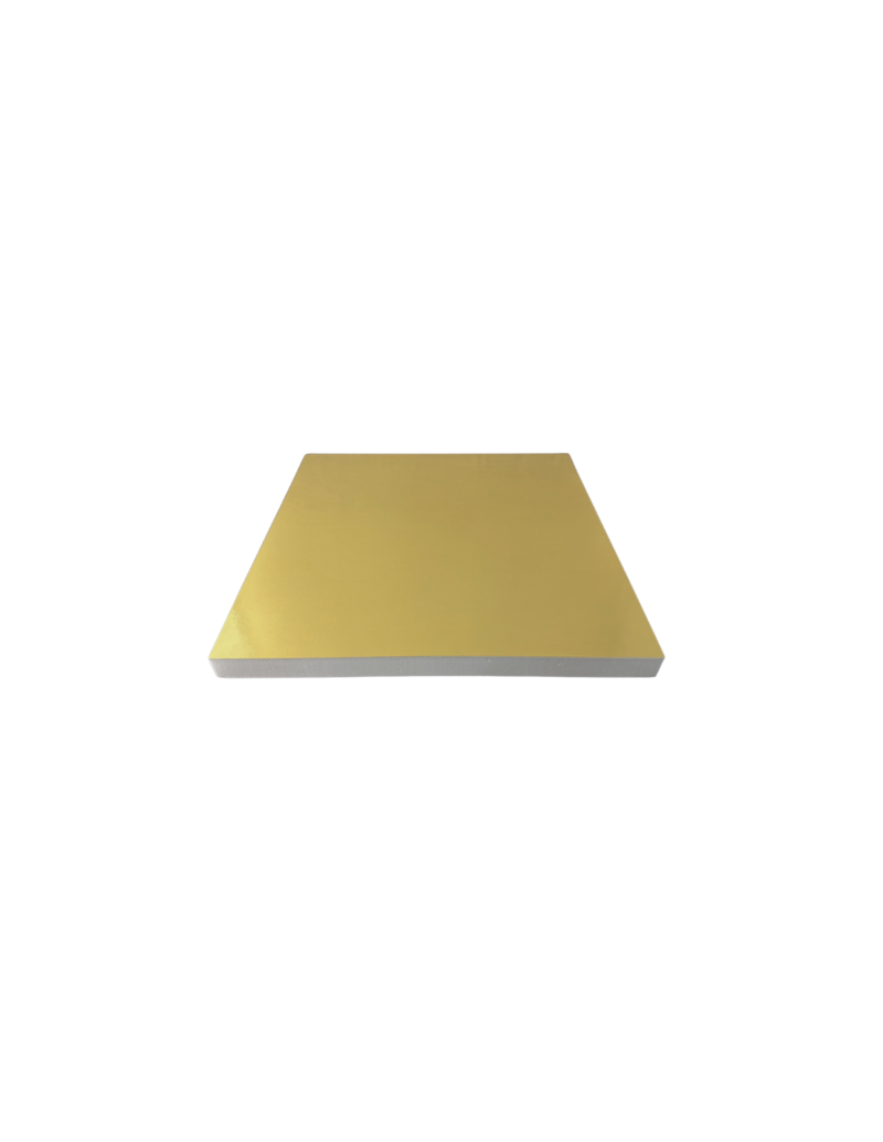 Styrodur Cake drum 25x25 goud 1cm Vierkant Aleksander Print