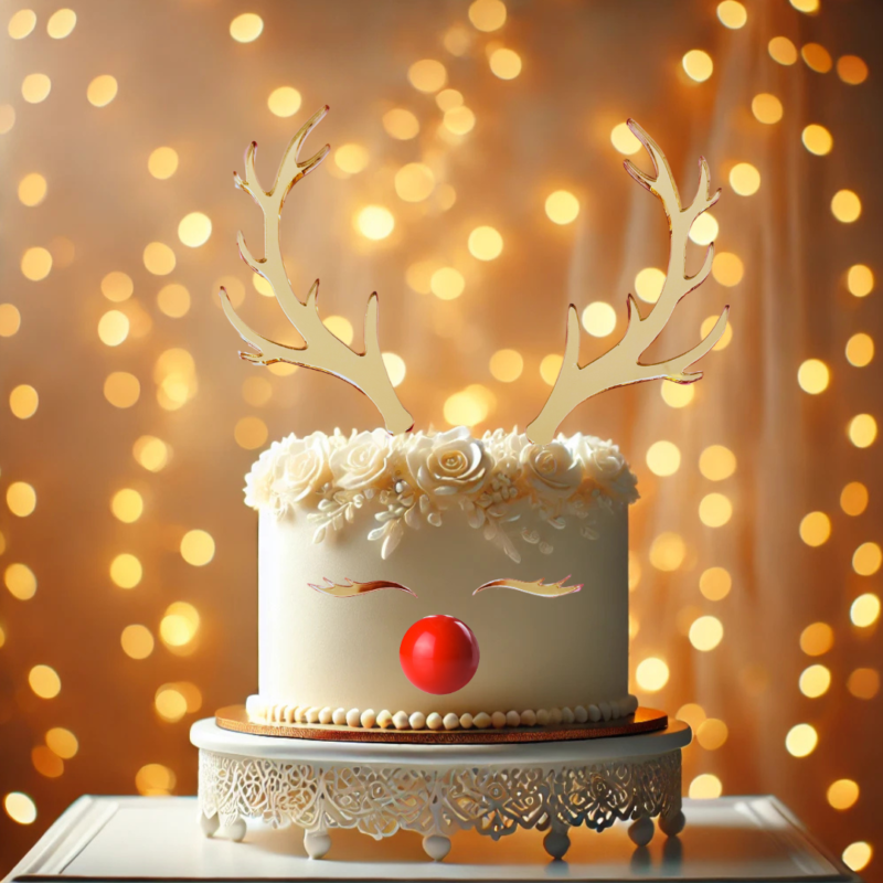 rendier cake topper met ogen 1