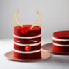Cake topper - rendieren gewei met oogjes goud - set - Afbeelding 2