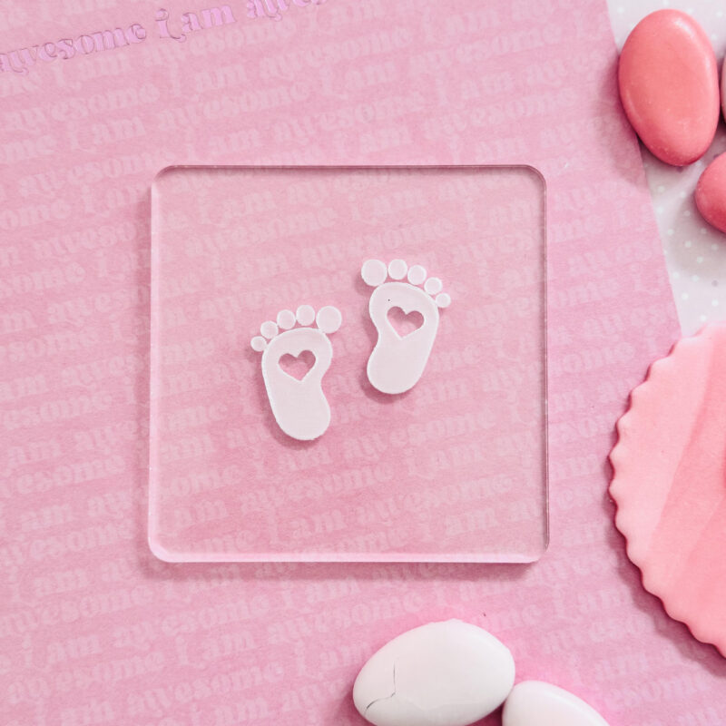Baby voeten dembosser embosser cookie stamp sugar garden