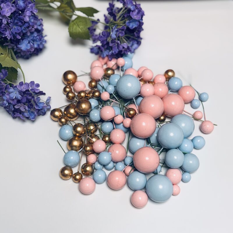 Groot pakket - Taartdecoratie ballen -taarttopper 2-4 cm set/108st Mix kleuren vordeel pakket - Afbeelding 3
