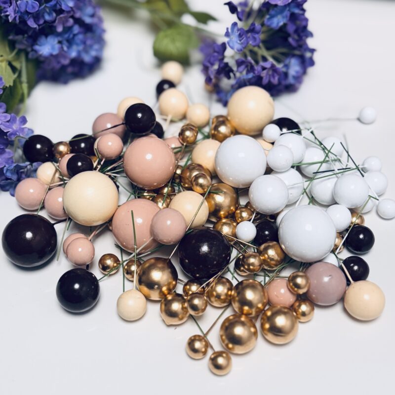 Groot Pakket - Taartdecoratie ballen -taarttopper 2-4 cm set/108st Mix kleuren vordeel pakket - Afbeelding 2