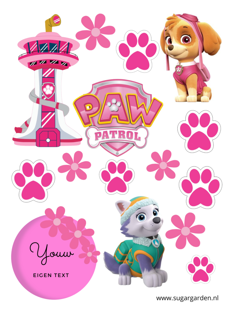 paw patrol for meisje eetabare print