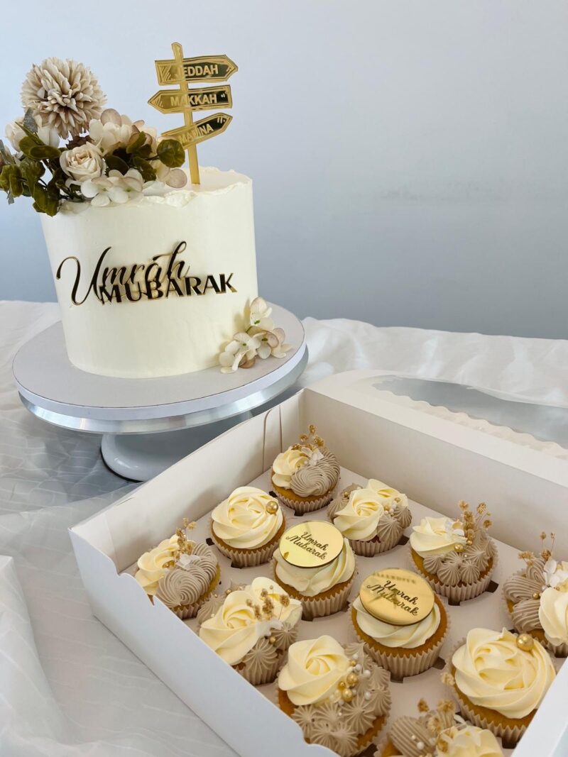 Umrah Mubarak Cake Topper +wijzer ( 2 delige set ) - Afbeelding 3