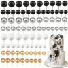 Taartdecoratie ballen zwart – goud – zilver-wit taarttopper 1-4 cm set/108st