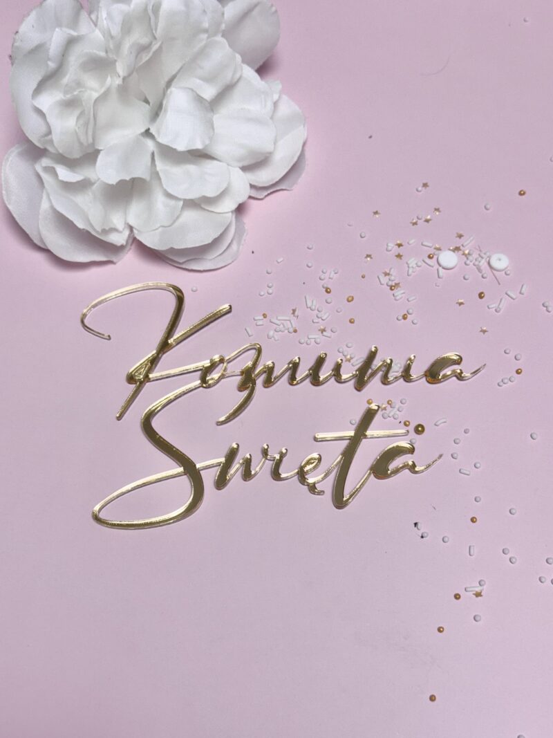 Komunia Święta cake decor  handschrift