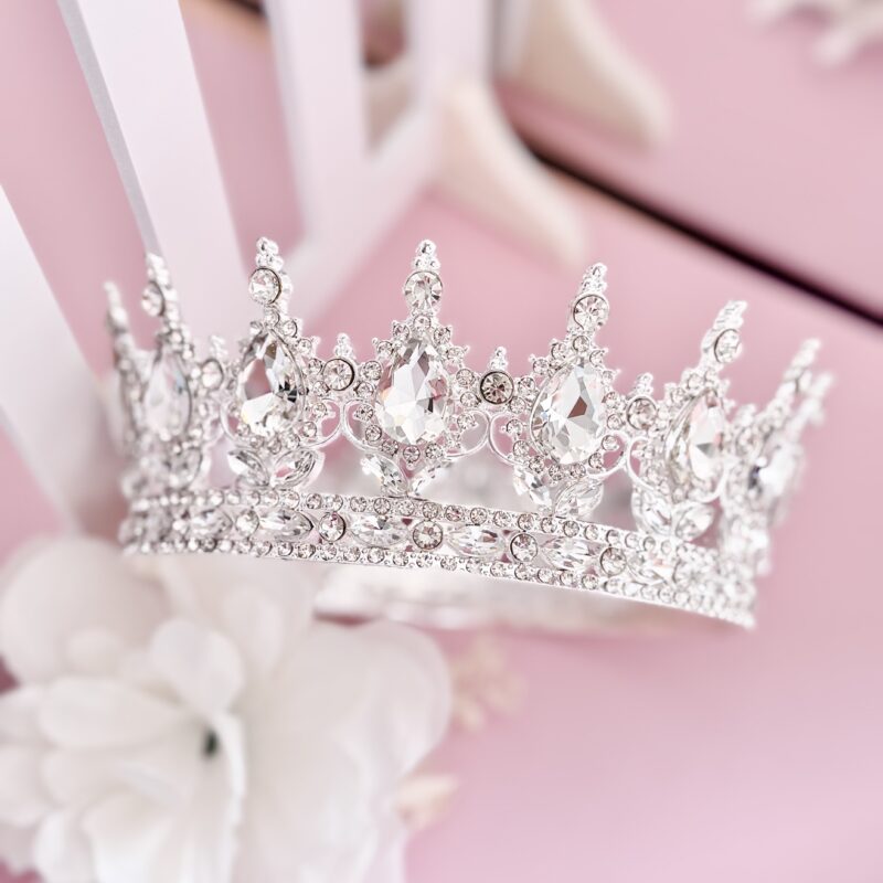 Zliver Decoratieve kroon - tiara voor Taarten 12cm