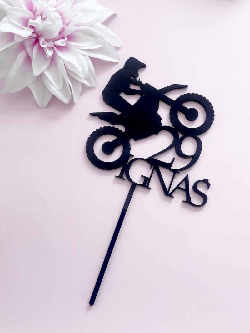 Motorcrosser cake topper +motor cake topper