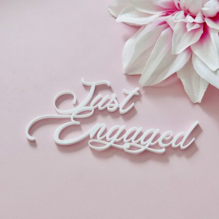 Just engaged cake decor -cake topper