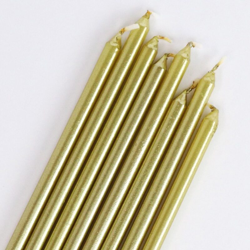 PME Extra Tall Candles Gold 16,5 cm pk/16 - Afbeelding 2