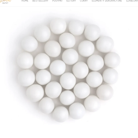 PEARL WHITE CRISPIES LARGE OZDOBY CUKIERNICZE - Sweet Buffet Sprinkles
