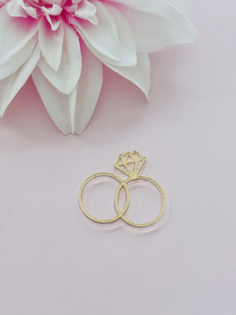 trouwring cake topper
