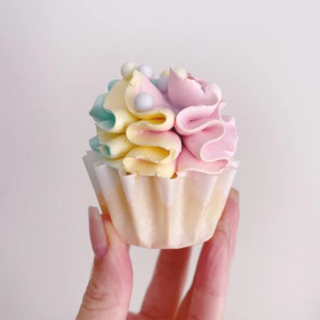Geribbelde bakingcups wit