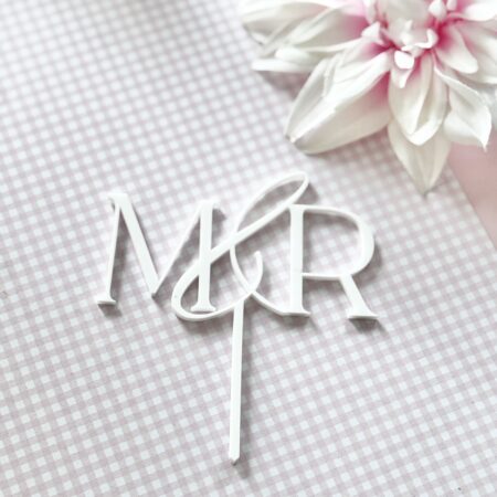 Initialen cake decor
