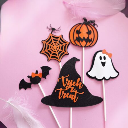 Halloween Cake Topper Trick or treat Ghost cake topper set