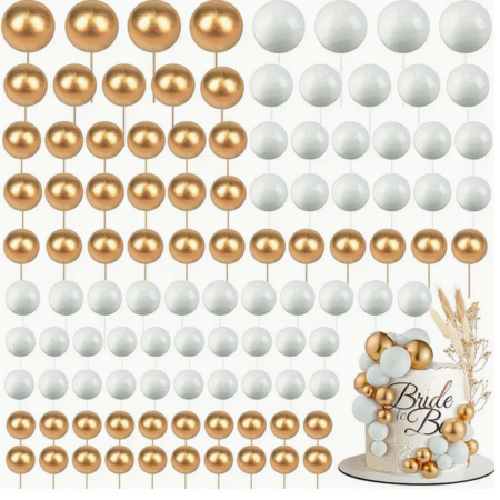 Ballen mix wit en Goud