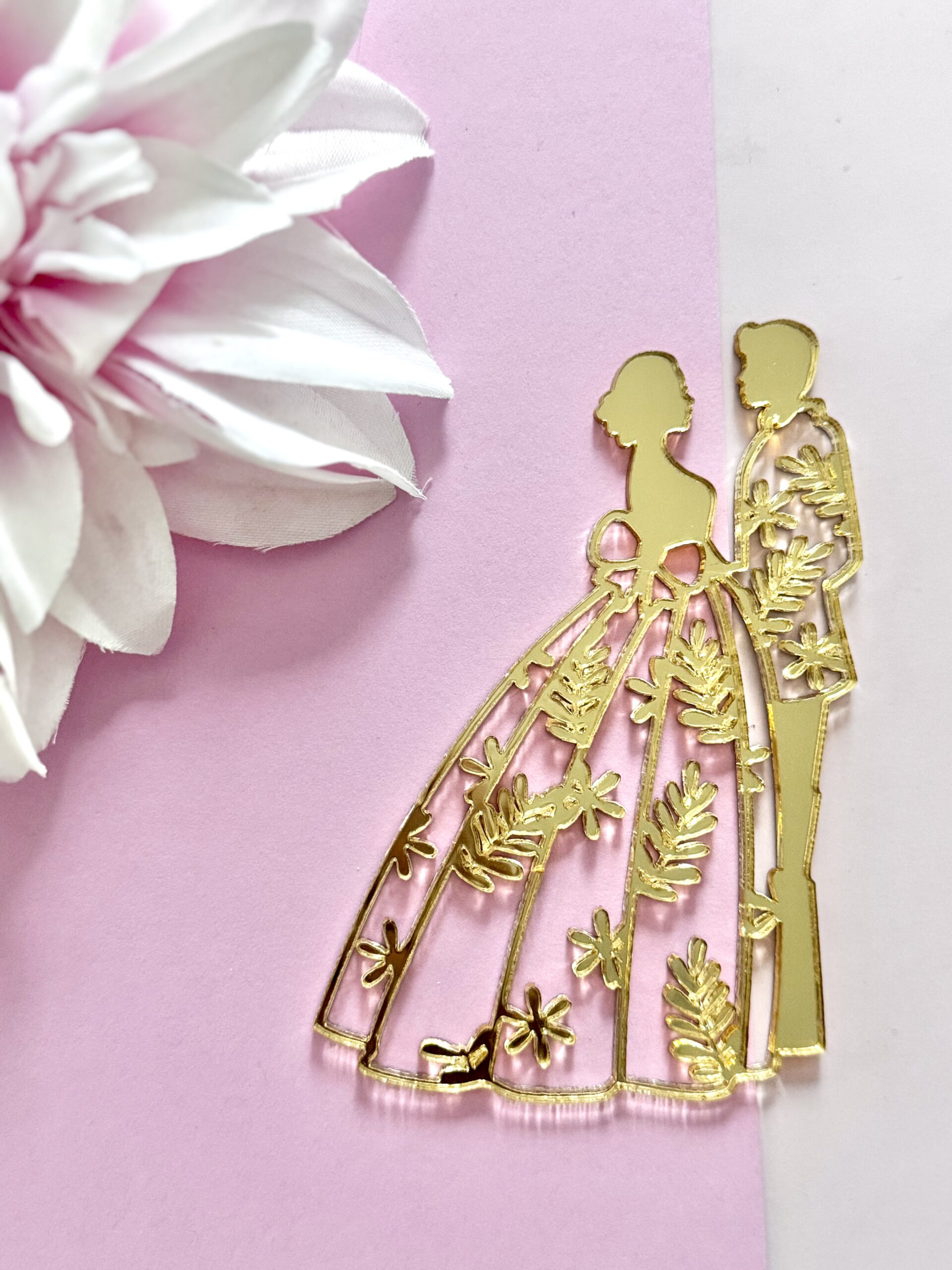 Cake decor - Taarttopper Bruidspaar β Acryl - Sugar Garden