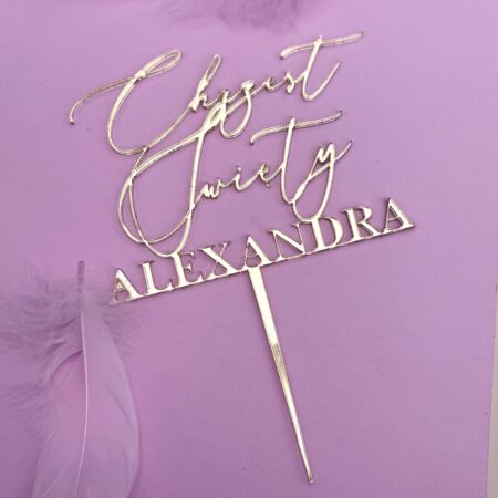 Chrzest Święty + naam cake topper