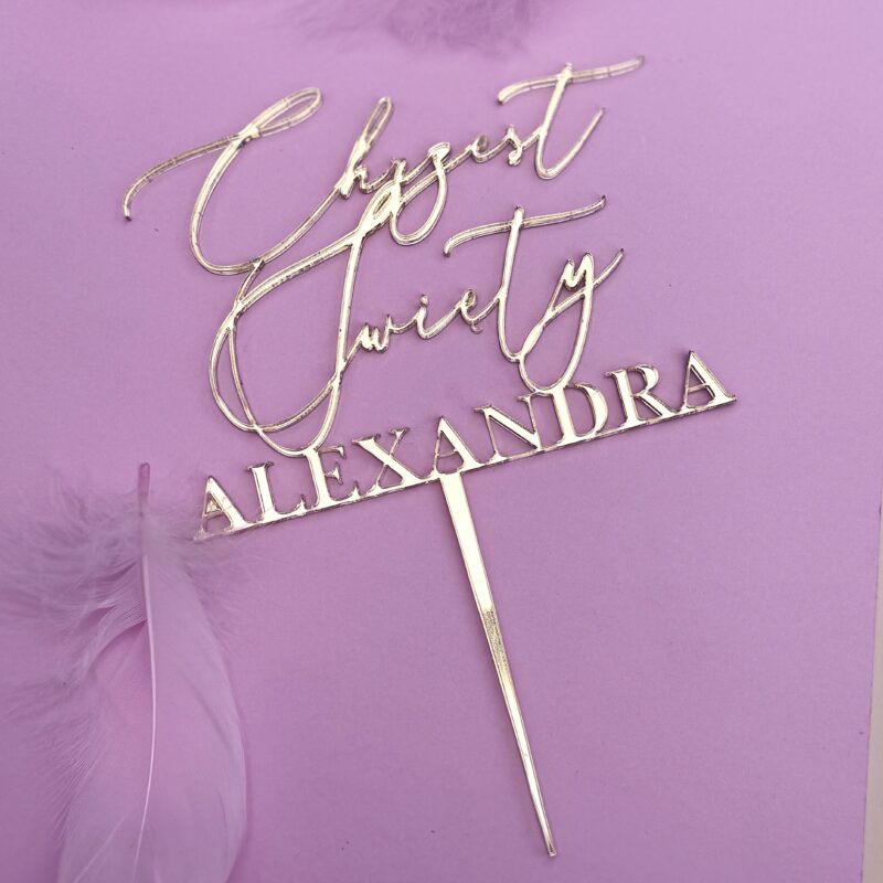 Chrzest Święty + naam cake topper