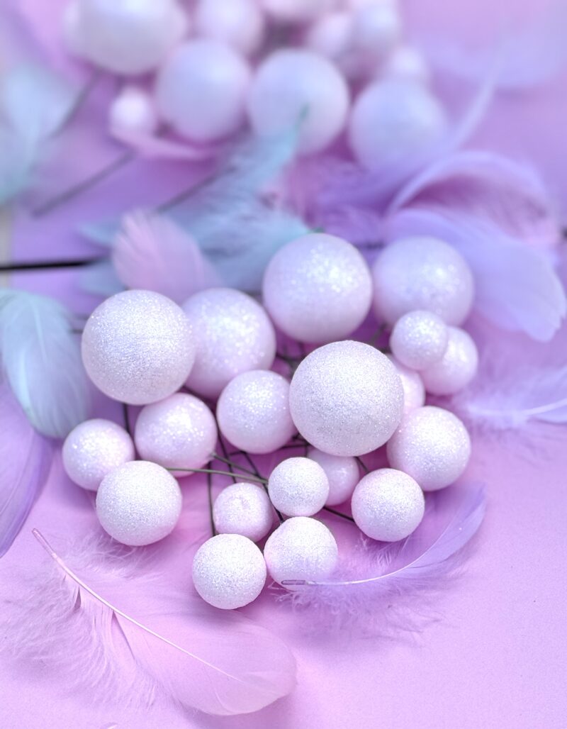 Glitter Baby Pink Ballen Cake topper