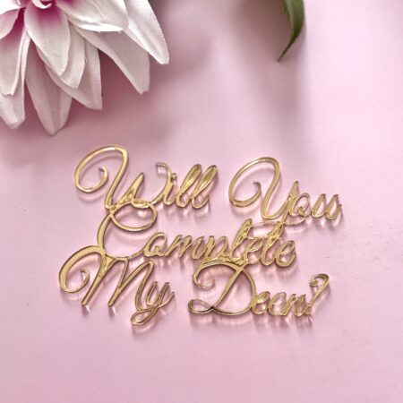Will you complete my deen? cake decor - cake topper