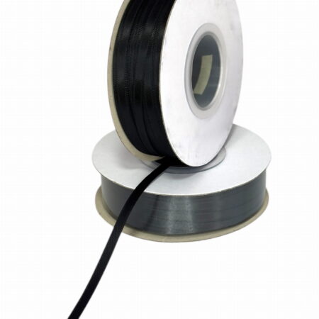 Satin decoratie lint zwart– 5 mm, 100 Y (91,4 m)