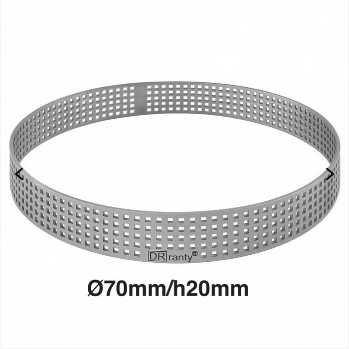 DR Taartring RVS Geperforeerd Ø7x2cm