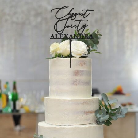 Chrzest swiety +naam cake topper gepersonaliseerd