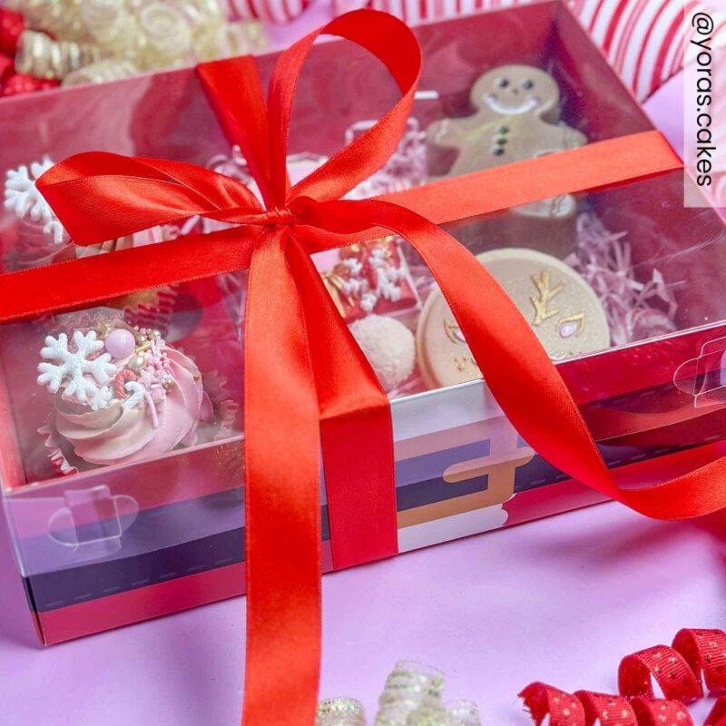 Santa Hamper & Cupcake Doos – Set van 2