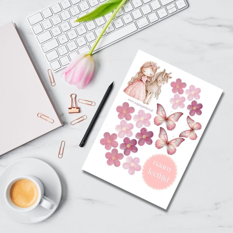 Unicorn boho eetbare print
