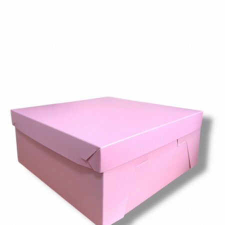 Taart-, meringue- en gebakdoos – roze 30,5 x 30,5 x 12,7 cm