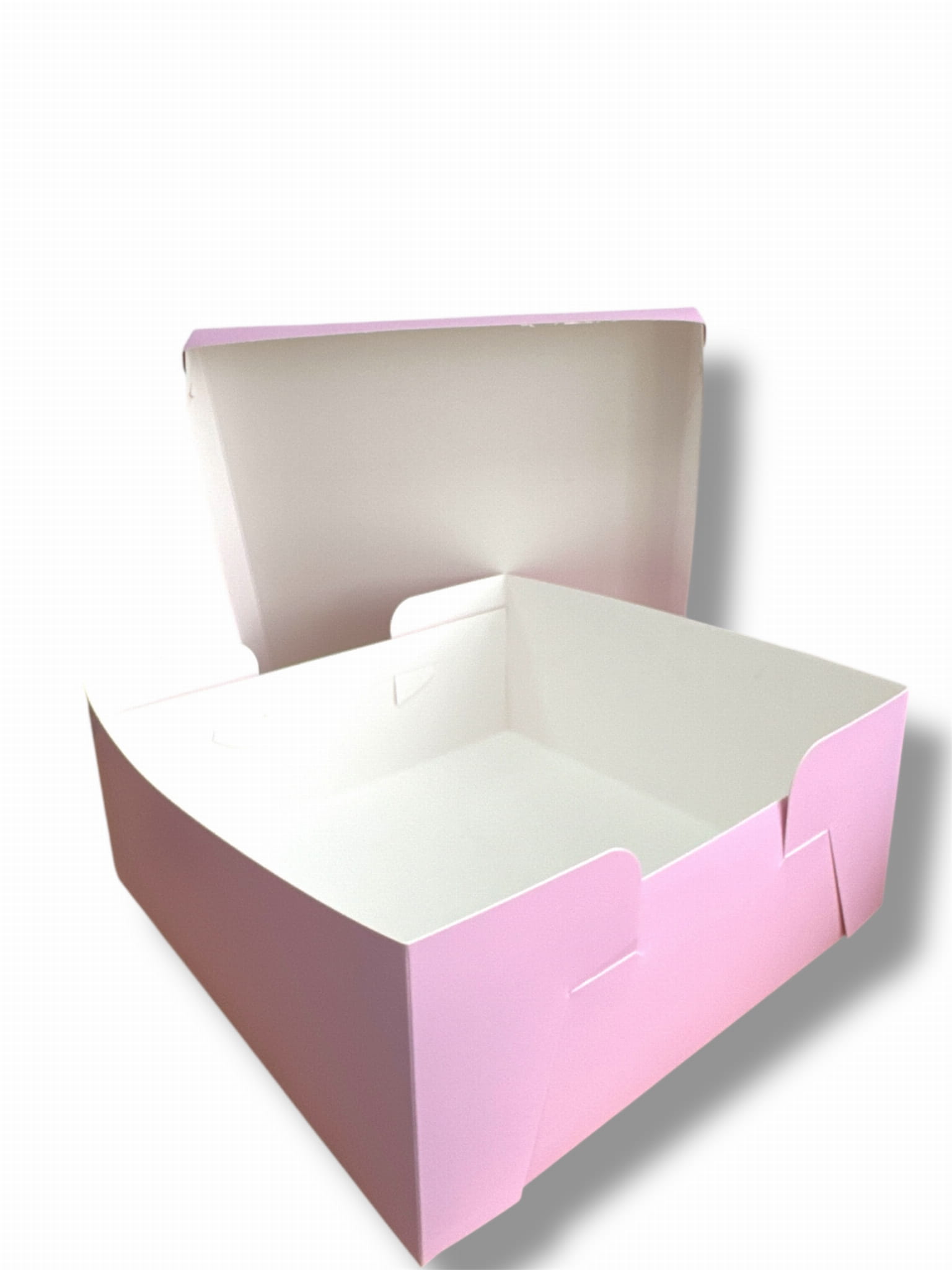 Taart-, meringue- en gebakdoos – roze 12x12x5" (30,5 x 30,5 x 12,7 cm)