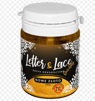 Letter&Lace Nieuw Goud – Decoratiepasta zonder E171 – 90 g | Food Colours