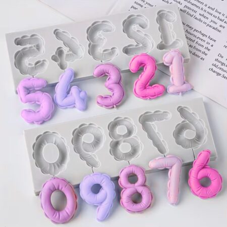 Siliconen Nummer 0-9 3D baloon style
